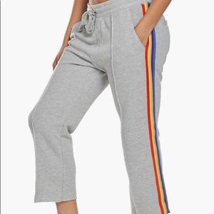 Side stripe Spiritual Gangster Capri- dark grey